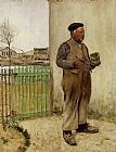 Jean Francois Raffaelli Man Having Just Painted His Fence painting